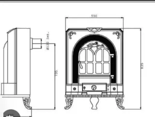 Estufa Hierro Fundido Salamandra Negra
