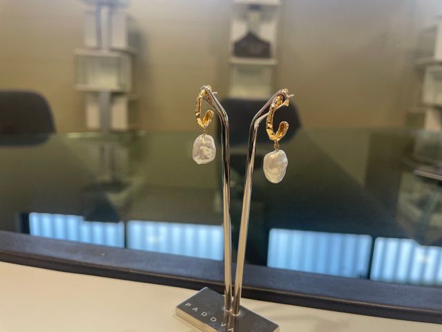 Pendientes Oro 18k Perla Barroca