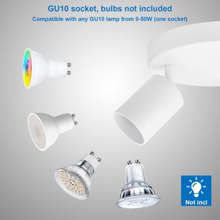 Foco Techo GU10 3 focos Orientable