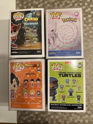 Funko Pop! Crash, Pokémon, Dragon Ball, Tortugas N