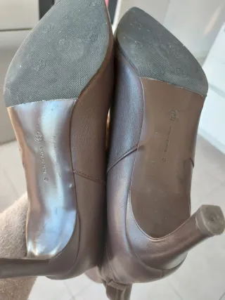 Botas piel marrón chocolate Massimo Dutti Talla 40