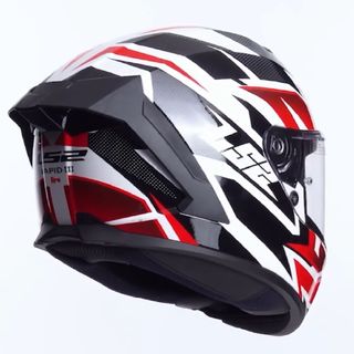 CASCO LS2 FF820 RAPID III XTREM WHITE BLACK RED