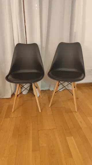 Pack 2 Sillas Nórdicas Negras