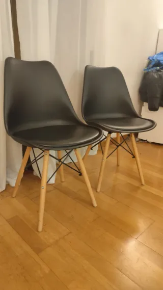 Pack 2 Sillas Nórdicas Negras