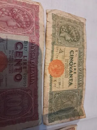 Lotes de Billetes Antiguos Italianos
