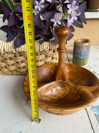 Antipastiera in legno vintage a 3 scomparti