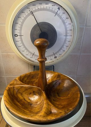 Antipastiera in legno vintage a 3 scomparti