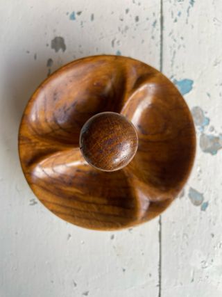 Antipastiera in legno vintage a 3 scomparti