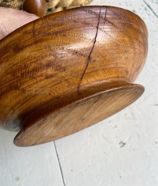 Antipastiera in legno vintage a 3 scomparti