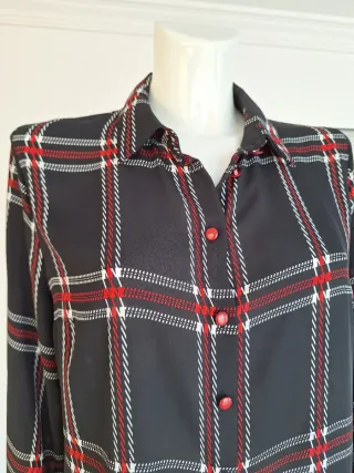 Camisa cuadros semitransparente