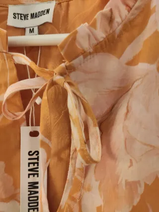 Vestido Verano Flores Naranja/Rosa Talla M