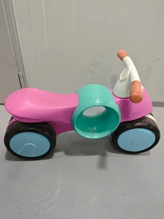 Moto correpasillos niña rosa y turquesa