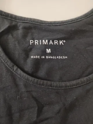 Camiseta tirantes negra Primark Talla M