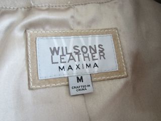 Cazadora beige tacto ante Talla M