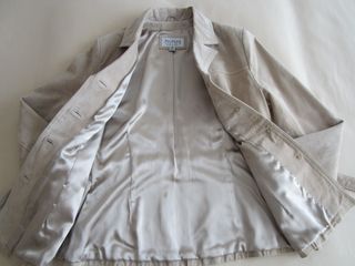 Cazadora beige tacto ante Talla M