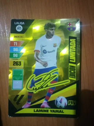Cromo Lamine Yamal Autografiado Edición Limitada