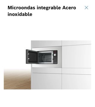 Microondas integrable Bosch Acero Inoxidable