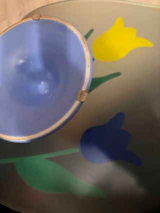 Plato decorativo LAGO con tulipanes