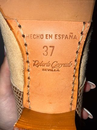 Zapatos Flamenco Talla 37 Beige/Marrón