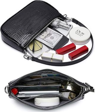 Bolso Hombro Efecto Coco Negro Retro