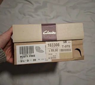 Sandalias Clarks Cuña Verano MarrónBlanco talla 39