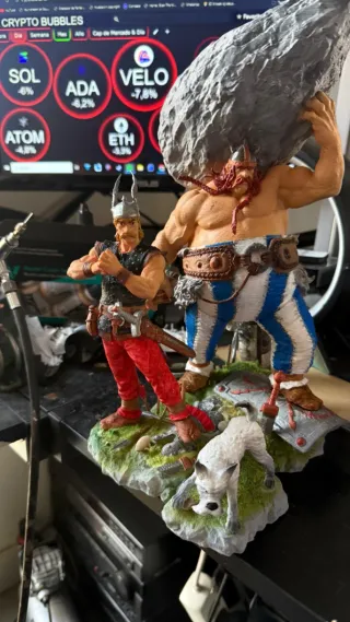 Figuras Asterix y Obelix con perro