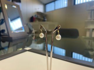 Pendientes Oro 18k Perla y Circonita