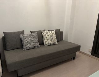 Sofá cama 3 plazas, Knisa grisáceo