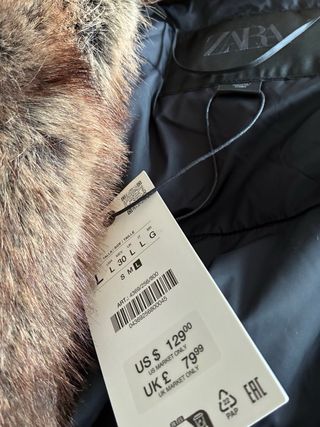 Chaqué Bomber cuello de pelo