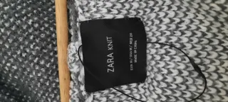 Cárdigan Zara Gris y Blanco