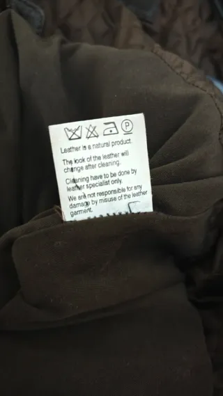 Chaquetón XXL cuero auténtico y piel de oveja