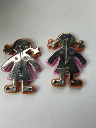 Broche Tous Niña Rosa y Naranja