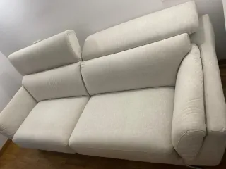Sofá modular diseño crema impecable.