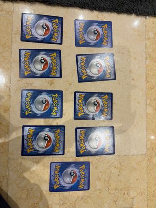 Lote 9 cartas Pokémon: Lugia, Eevee, Arceus