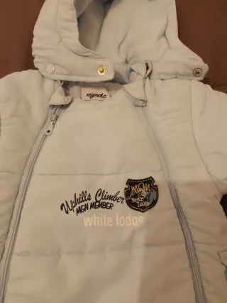 Tutina neonato imbottita azzurra