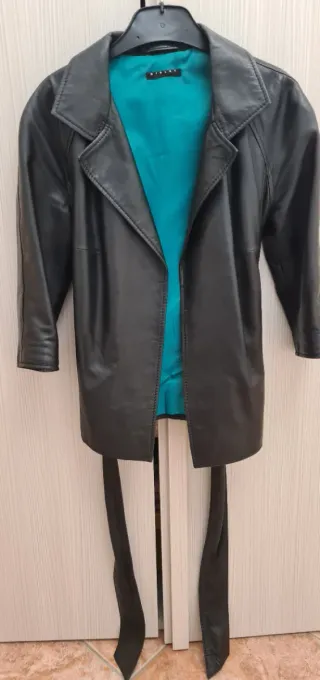 Giacca donna Sisley in pelle nera