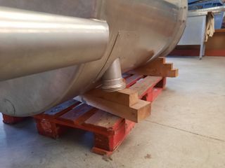 Depósito Inox 600L, Agitador+Rascador Doble Camisa