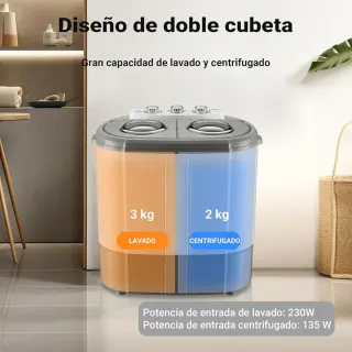 Wiltec Lavadora Portátil para caravana