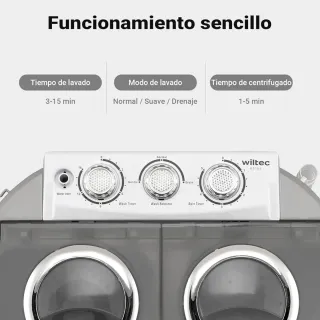 Wiltec Lavadora Portátil para caravana