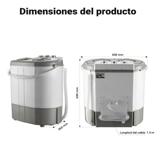 Wiltec Lavadora Portátil para caravana