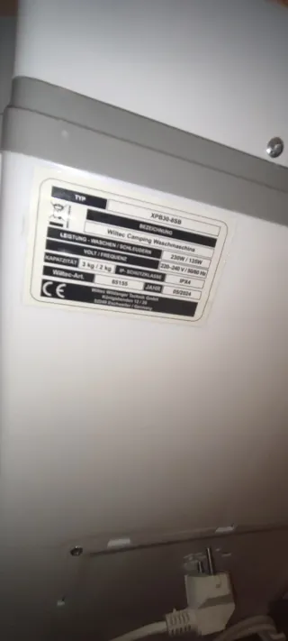 Wiltec Lavadora Portátil para caravana