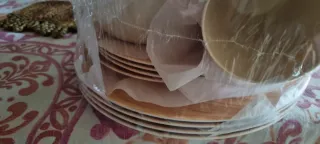 Set 16 pezzi piatti bambù