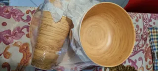 Set 16 pezzi piatti bambù