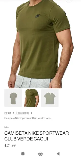 Camiseta Nike Sportswear Club Talla S Nueva