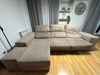 En Valdespartera - Sofá Chaiselongue Gris/Marrón