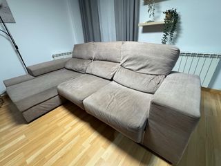 En Valdespartera - Sofá Chaiselongue Gris/Marrón