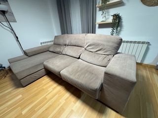 En Valdespartera - Sofá Chaiselongue Gris/Marrón