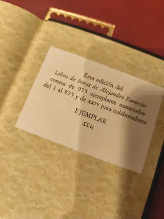 FACSIMIL  LIBRO DE HORAS  ALEJANDRO FARNE