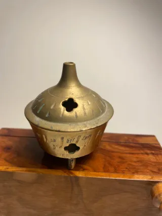 Bruciatore incenso ottone vintage