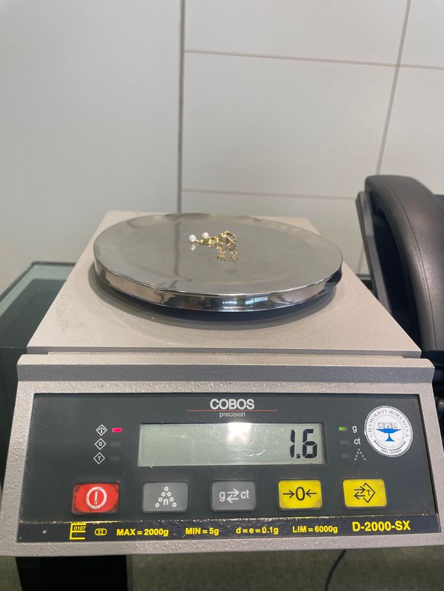 Pendientes Oro 18k con Perla